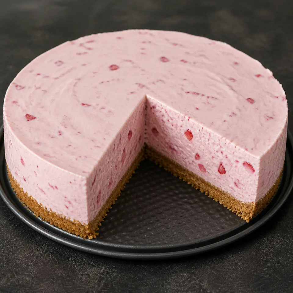 Strawberry Frozen Yogurt Pie — serving inspiration