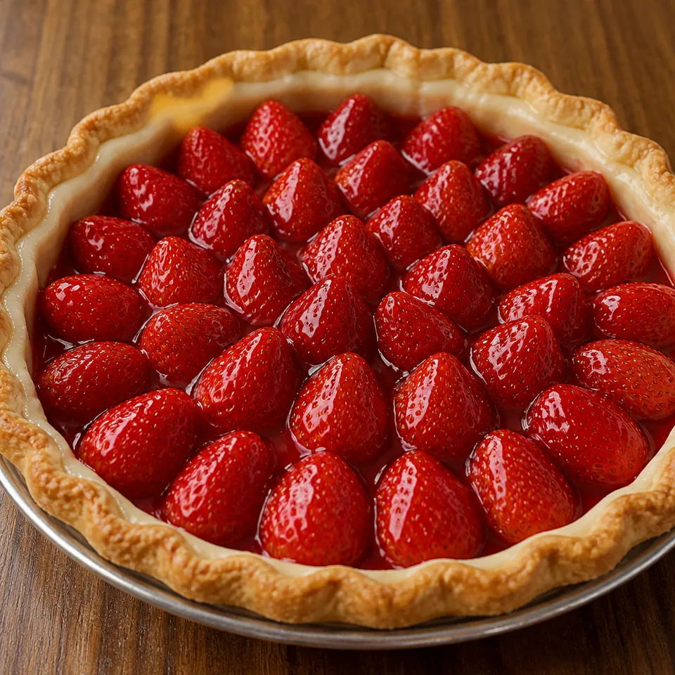 Strawberry Jello Pie — serving inspiration