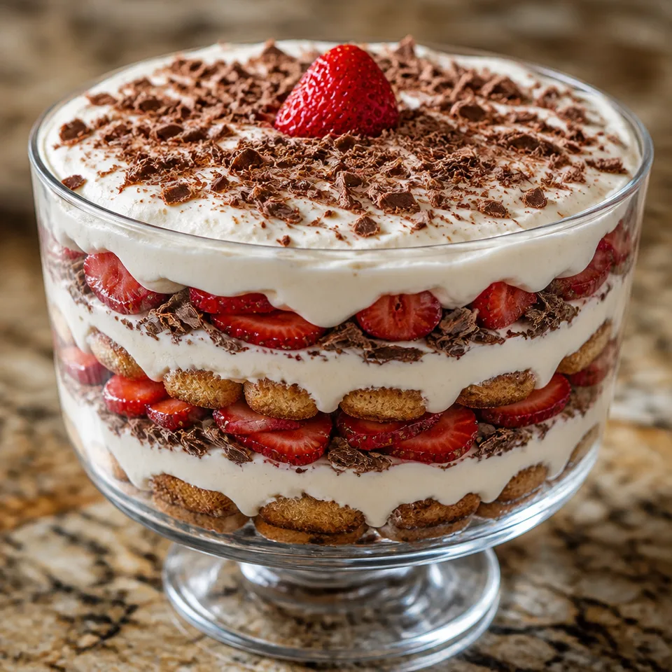 Strawberry Tiramisu Trifle — serving inspiration