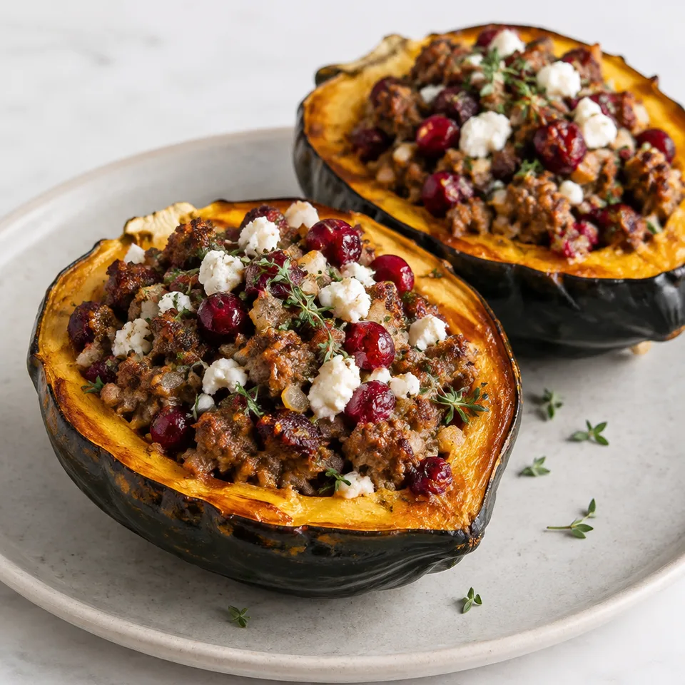 Stuffed Acorn Squash — serving inspiration