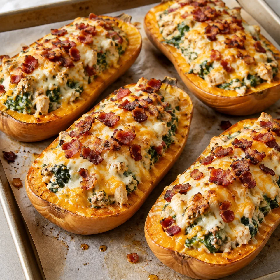 Stuffed Butternut Squash (Chicken Bacon Ranch) — serving inspiration
