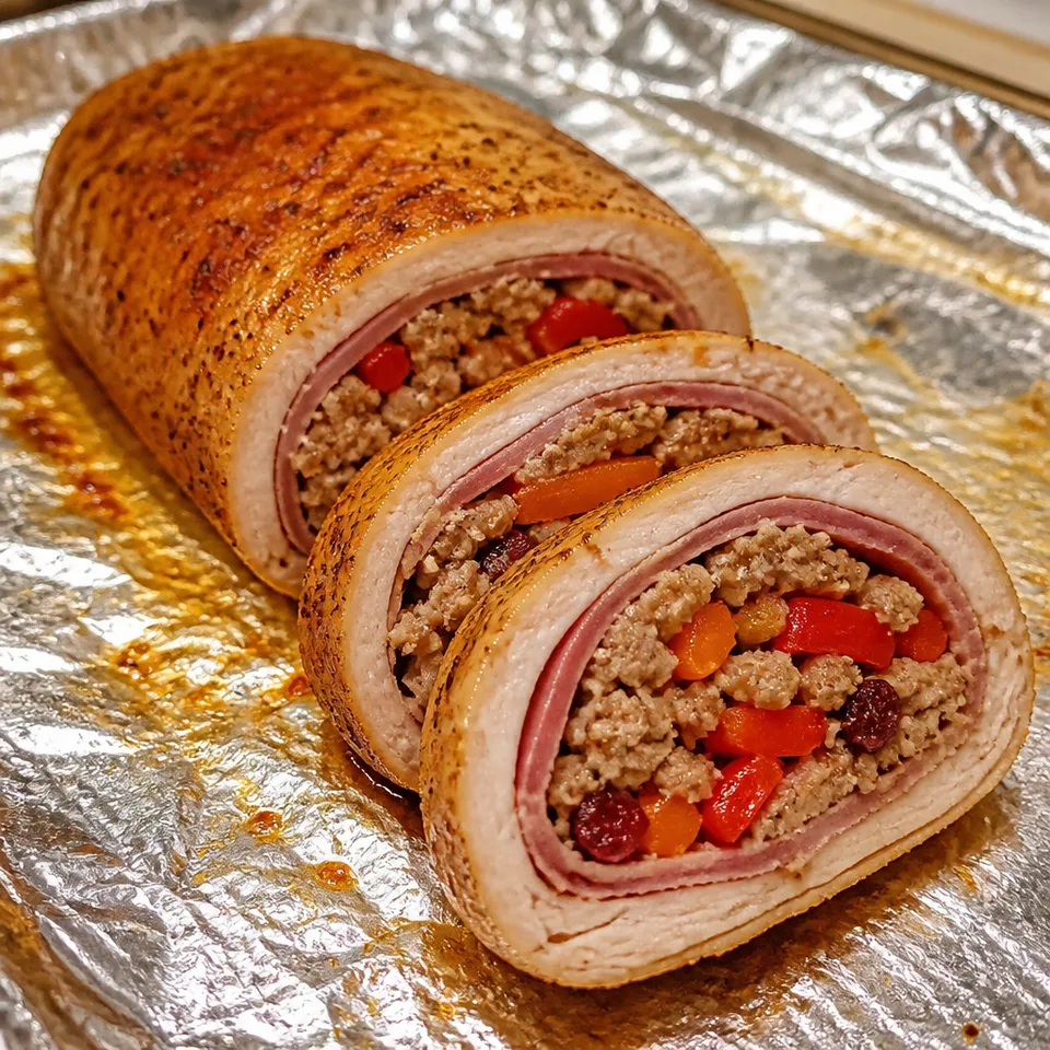 Stuffed Chicken Roll Recipe — serving inspiration