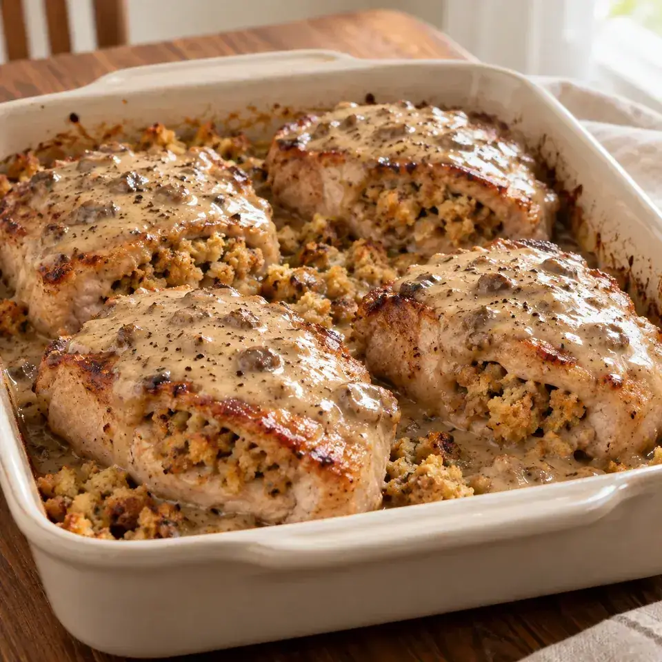 Stuffed Pork Chops — serving inspiration