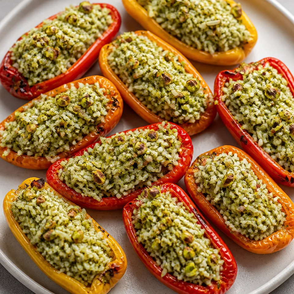 Stuffed Roasted Sweet Peppers — serving inspiration