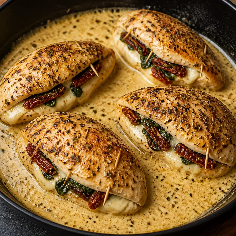 Stuffed Tuscan Garlic Chicken — serving inspiration