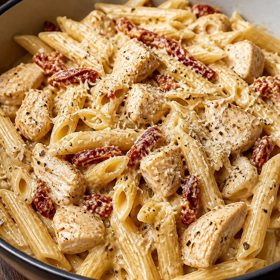 Sun Dried Tomato Chicken Pasta Recipe — serving inspiration