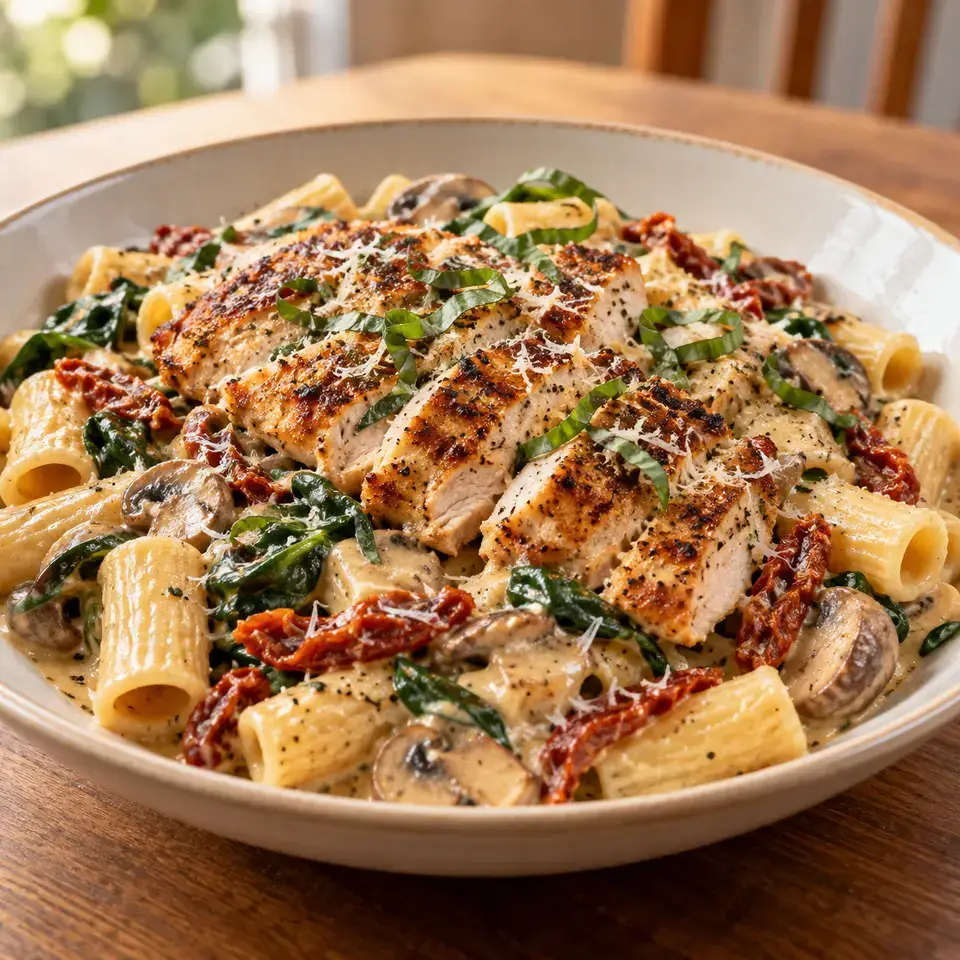 Sun Dried Tomato Pasta with Chicken — serving inspiration