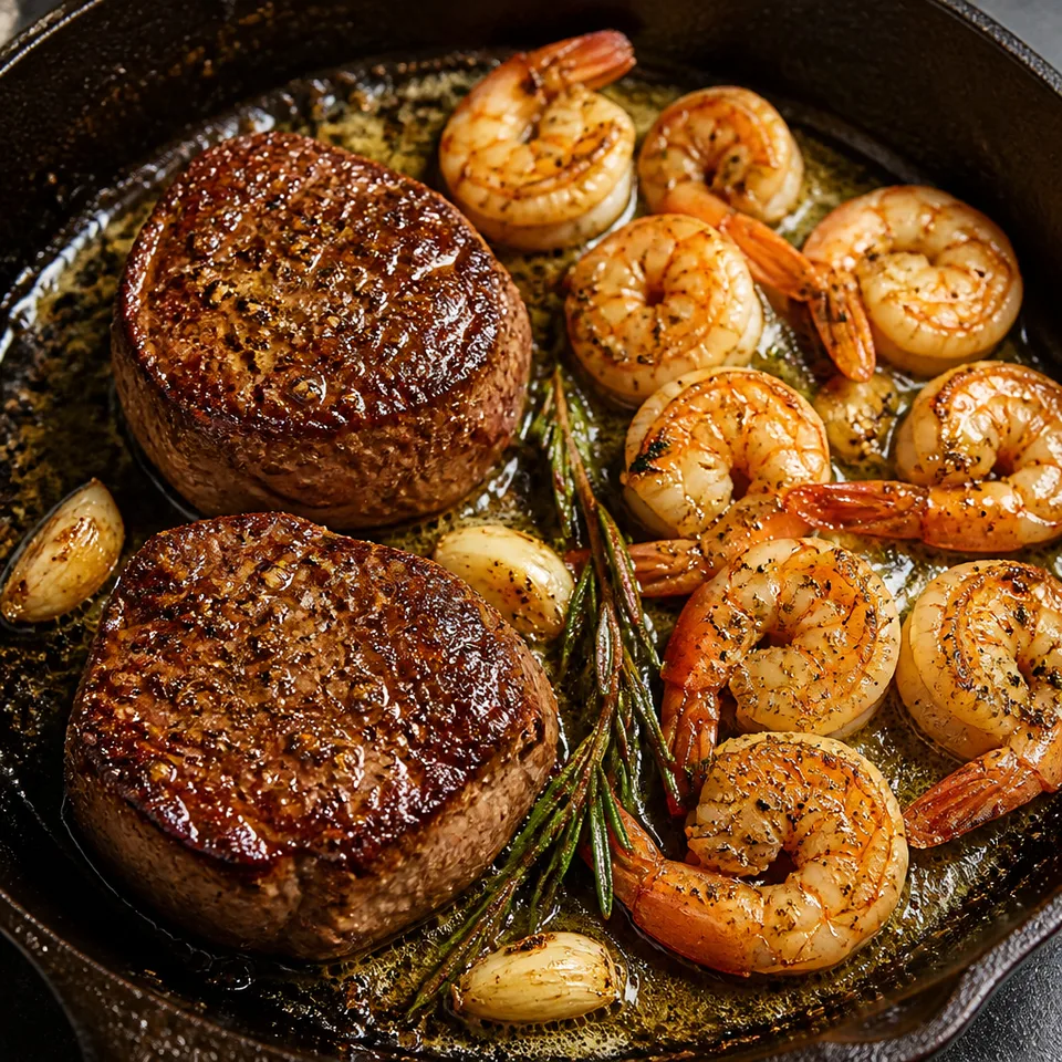 Surf and Turf (Steak and Shrimp) — serving inspiration