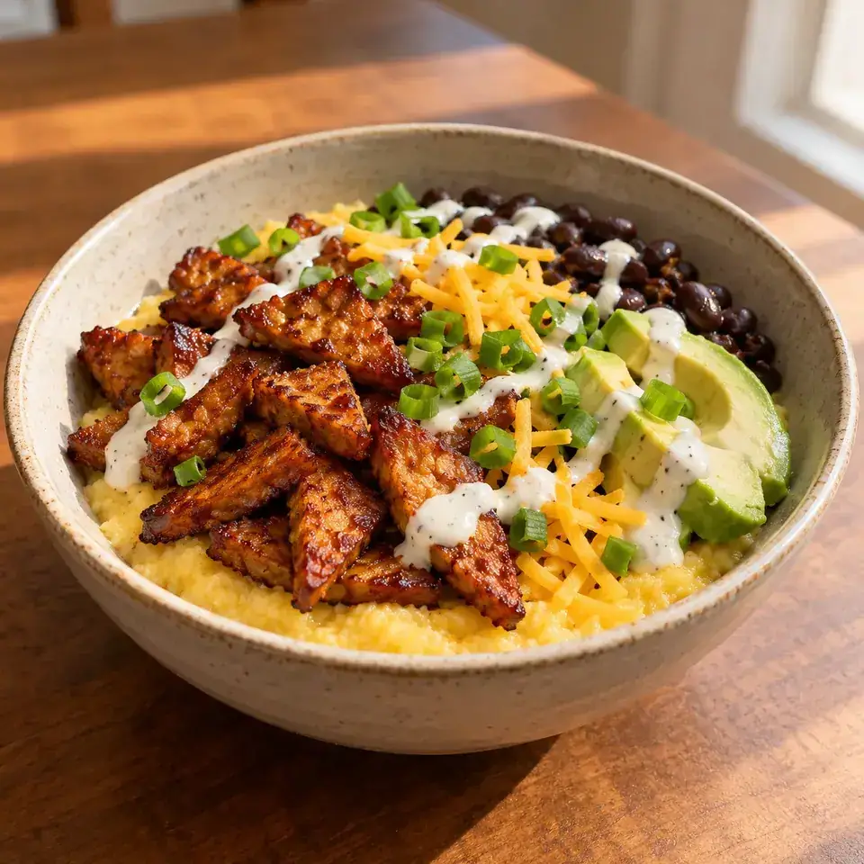 Sweet and Spicy Tempeh Bowls — serving inspiration