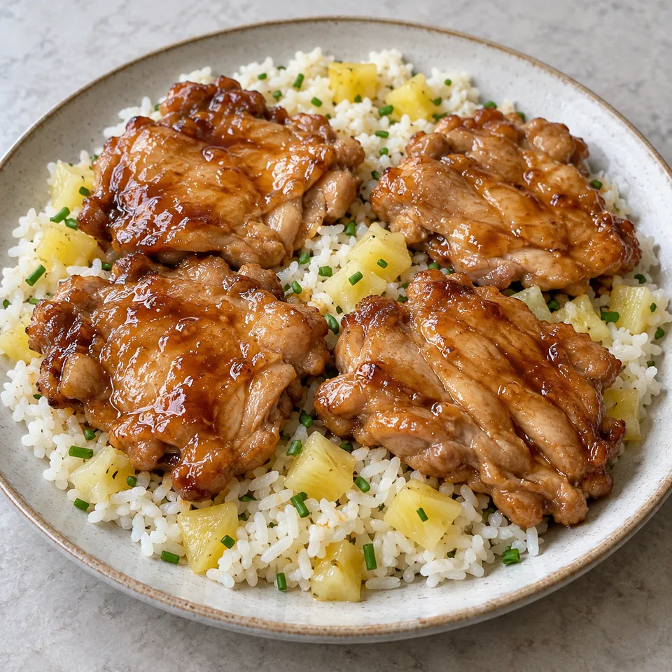 Sweet Asian Chicken with Pineapple Rice — serving inspiration