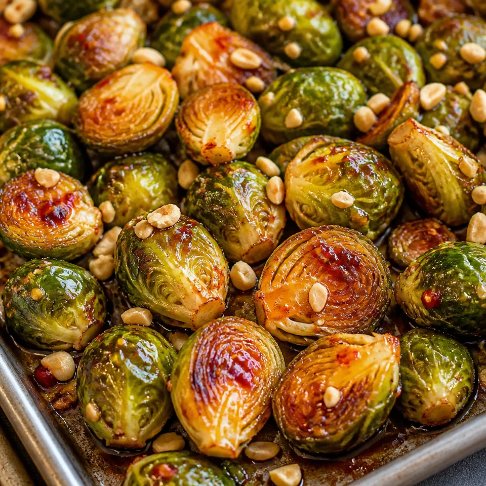 Sweet Chili Garlic Roasted Brussels Sprouts — serving inspiration