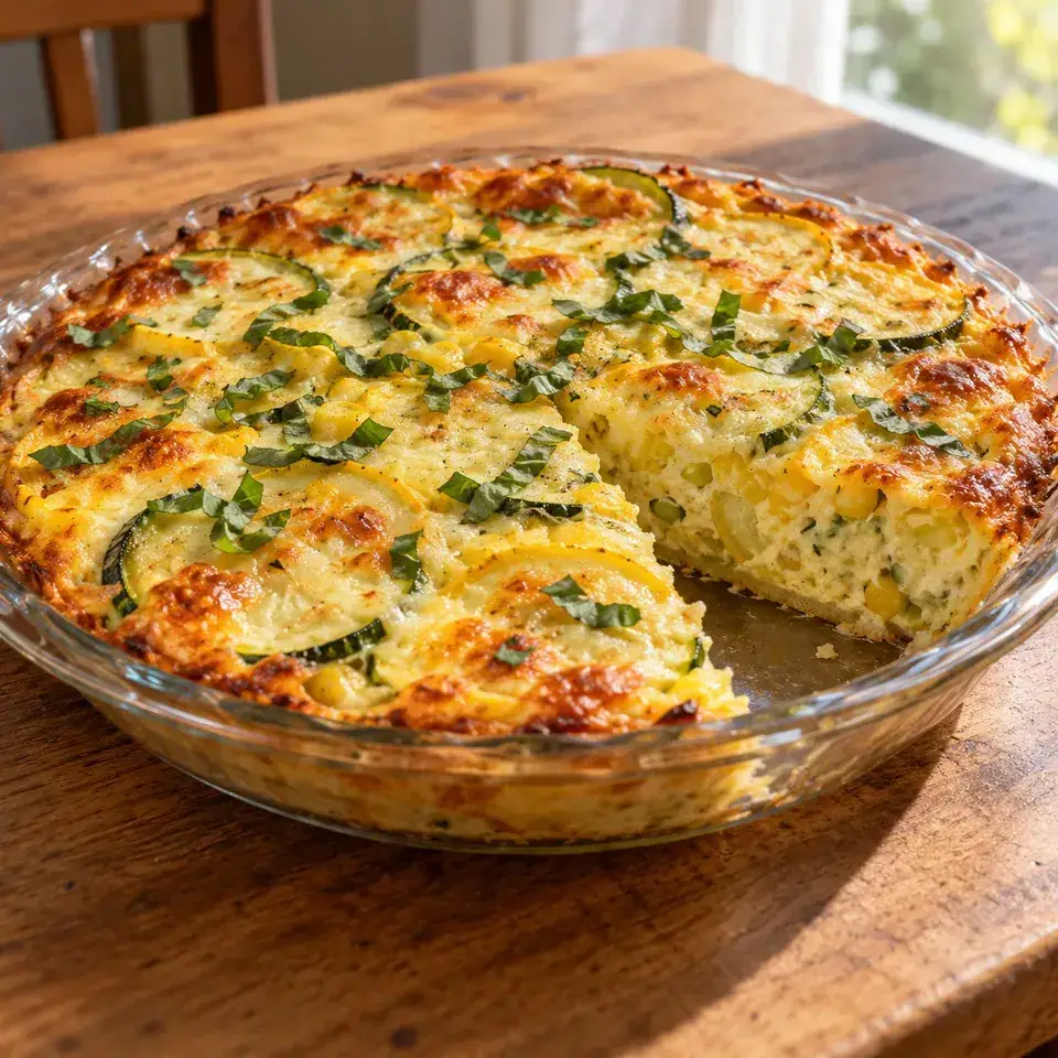 Sweet Corn and Zucchini Pie — serving inspiration