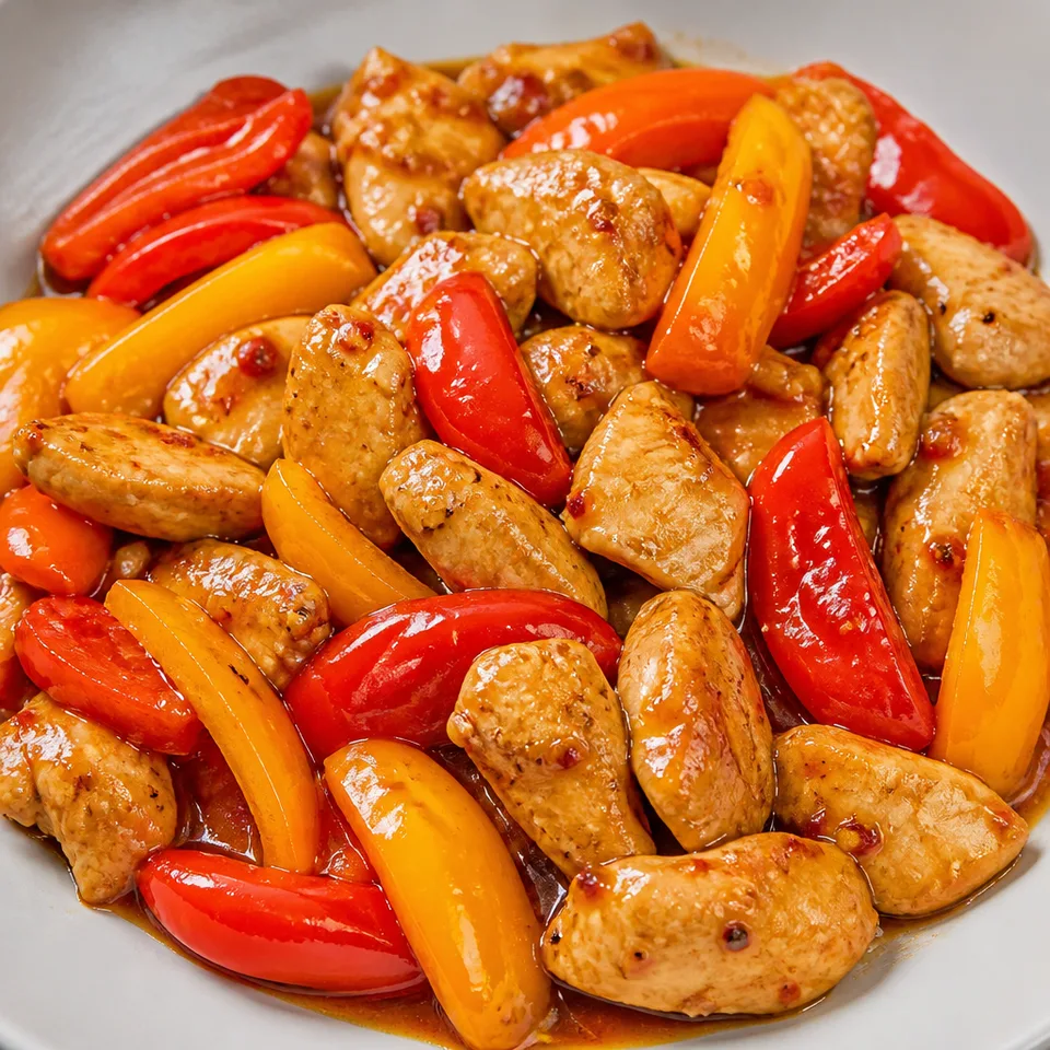 Sweet Pepper Chicken — serving inspiration