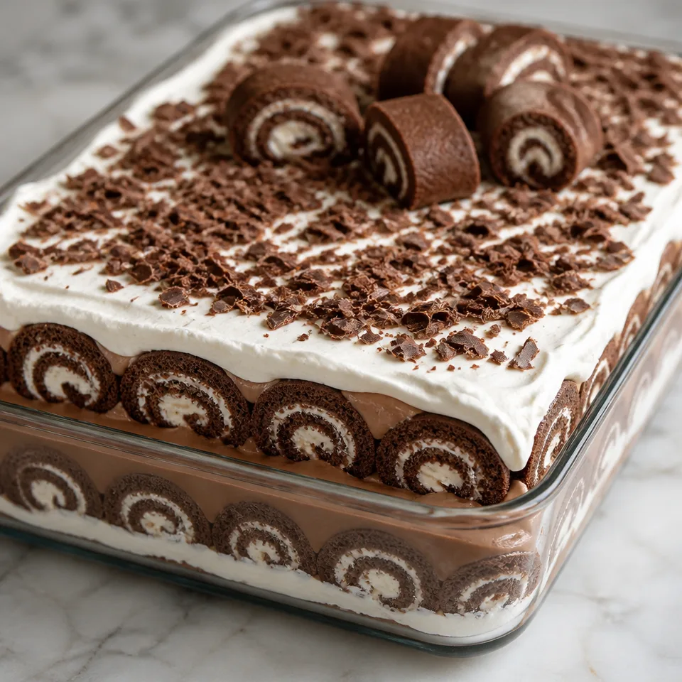 Swiss Cake Roll Cake (No-Bake) — serving inspiration