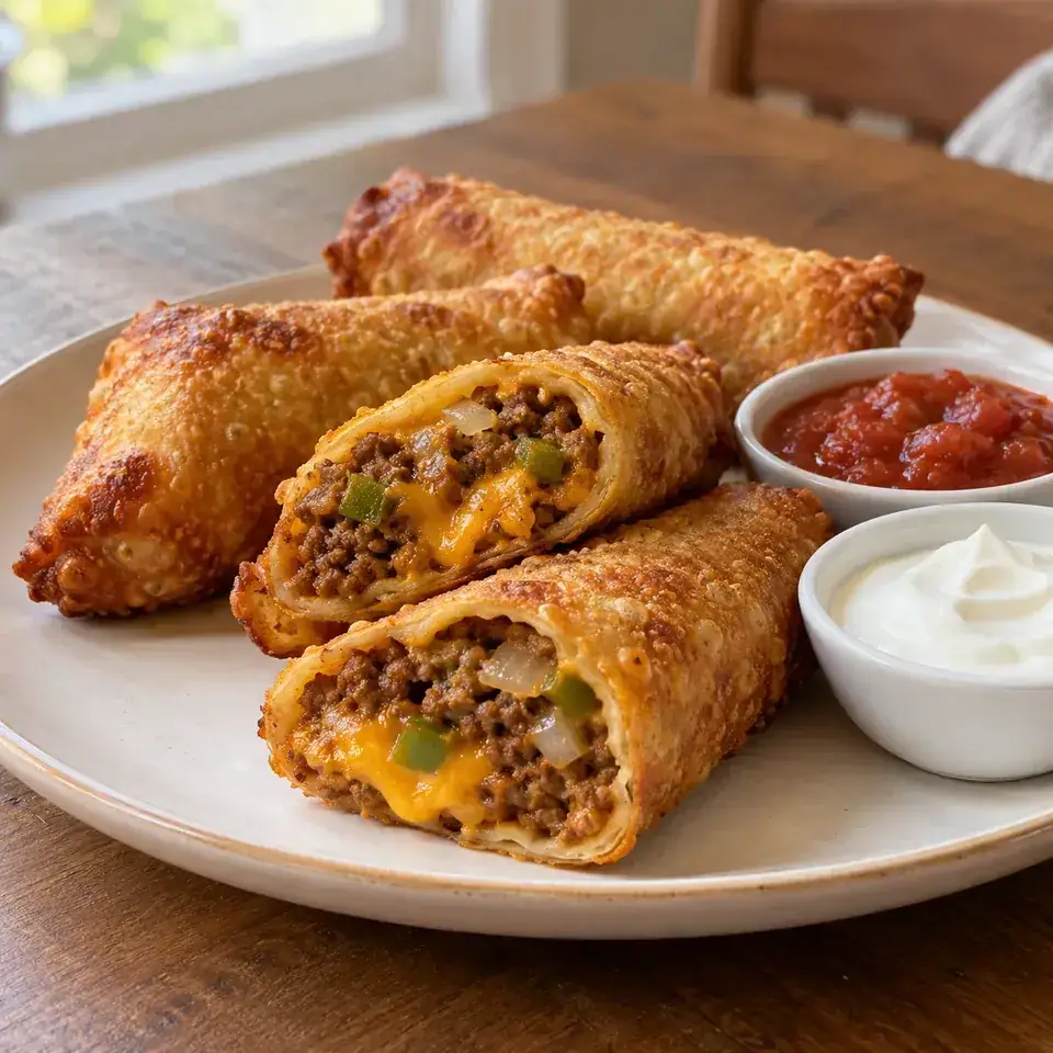 Taco Egg Rolls — serving inspiration