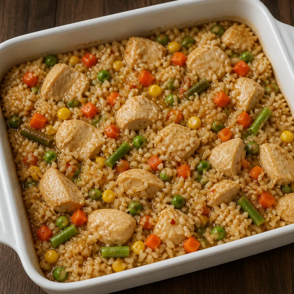 Teriyaki Chicken and Rice Bake — serving inspiration