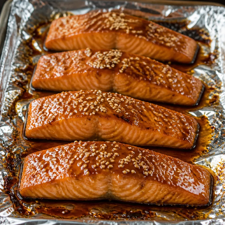 Teryaki Baked Salmon — serving inspiration