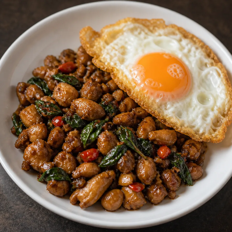 Thai Basil Chicken (Pad Kraprow Gai) — serving inspiration