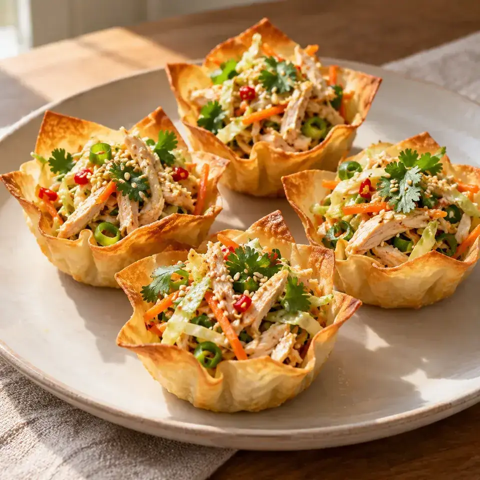 Thai Chicken Salad Wonton Cups — serving inspiration