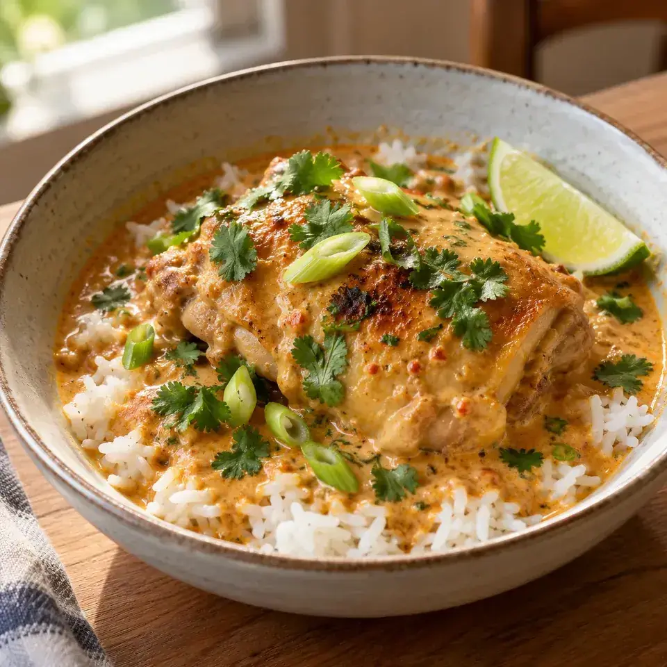 Thai Coconut Curry Chicken Thighs — serving inspiration