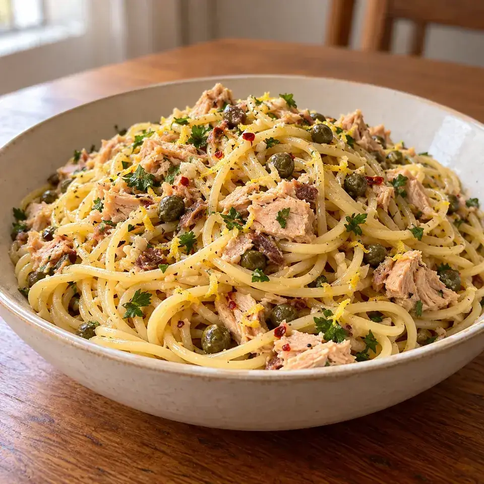 The most amazing canned tuna pasta! — serving inspiration
