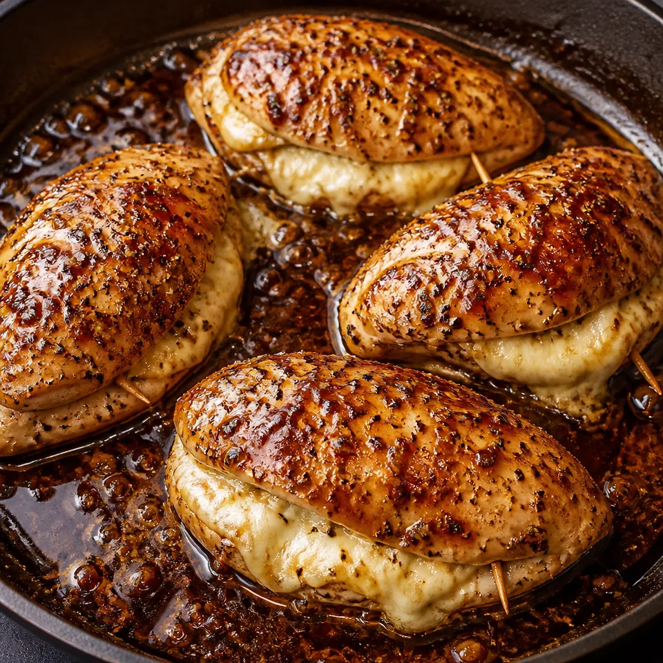 Three Cheese Stuffed Balsamic Chicken — serving inspiration