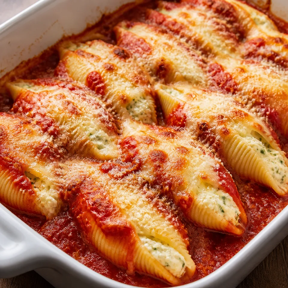 Three Cheese Stuffed Shells — serving inspiration