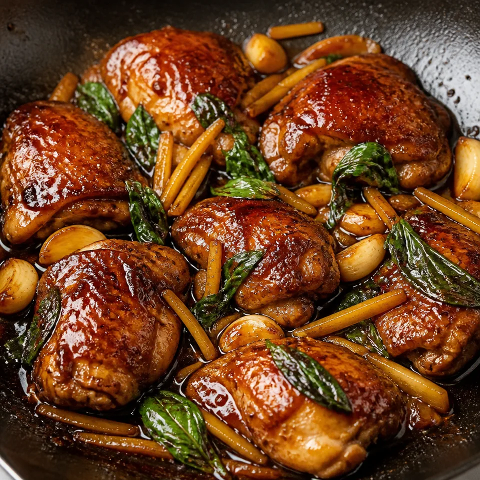 Three Cup Chicken (San Bei Ji) — serving inspiration