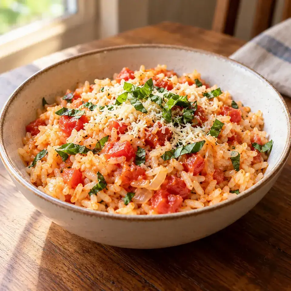 Tomato Basil Rice — serving inspiration