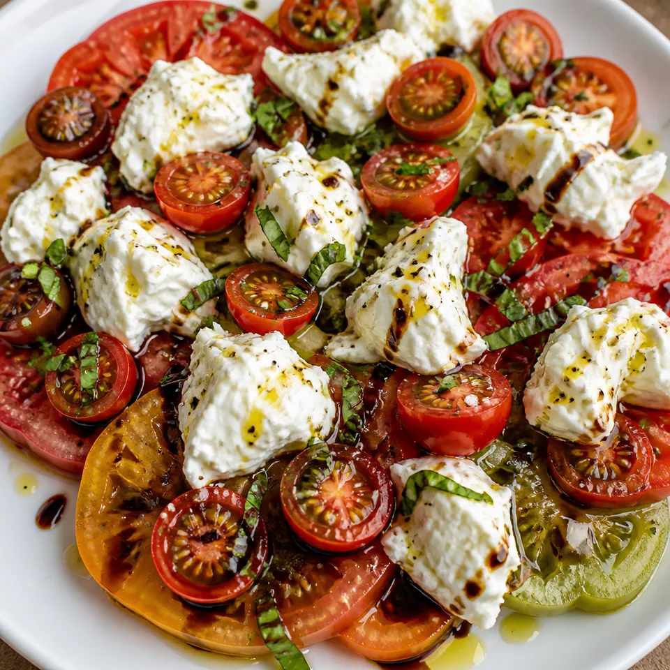Tomato Burrata Salad Recipe — serving inspiration