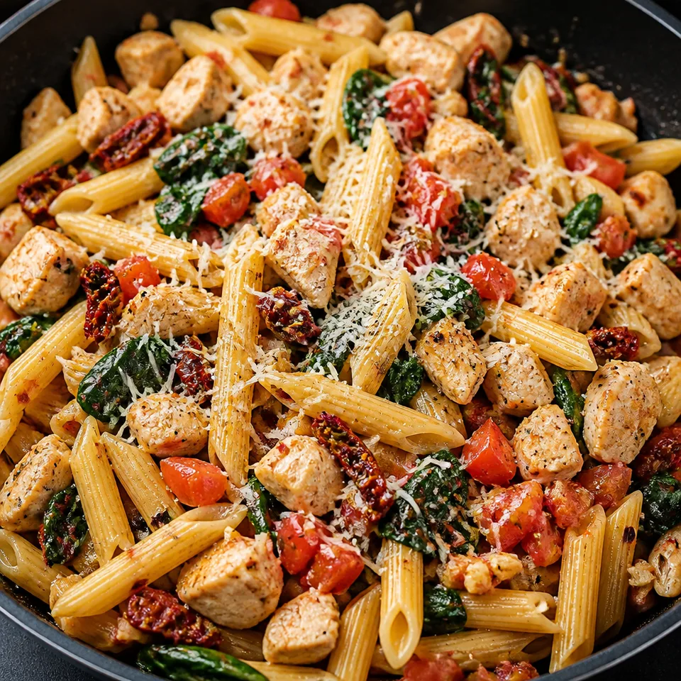 Tomato Spinach Chicken Pasta — serving inspiration