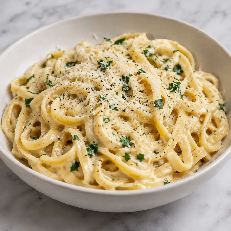 Traditional Fettuccine Alfredo — serving inspiration