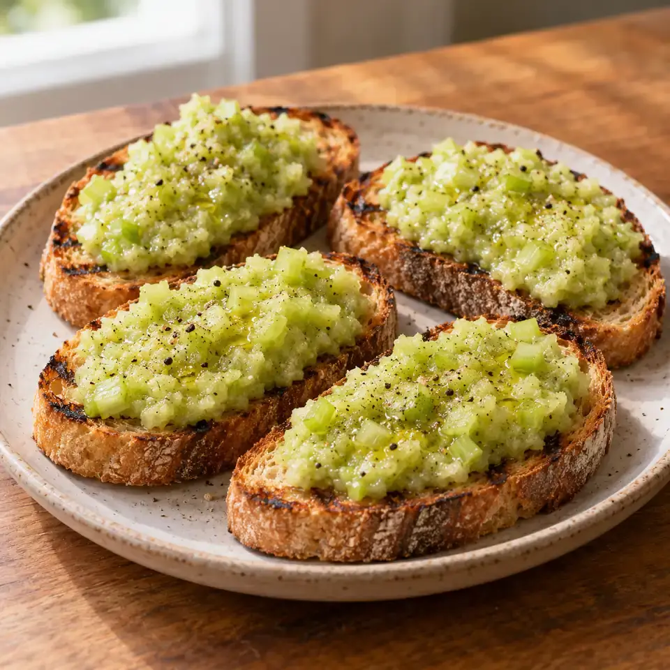 Trio of Bruschetta: Celery and Lime Bruschetta — serving inspiration