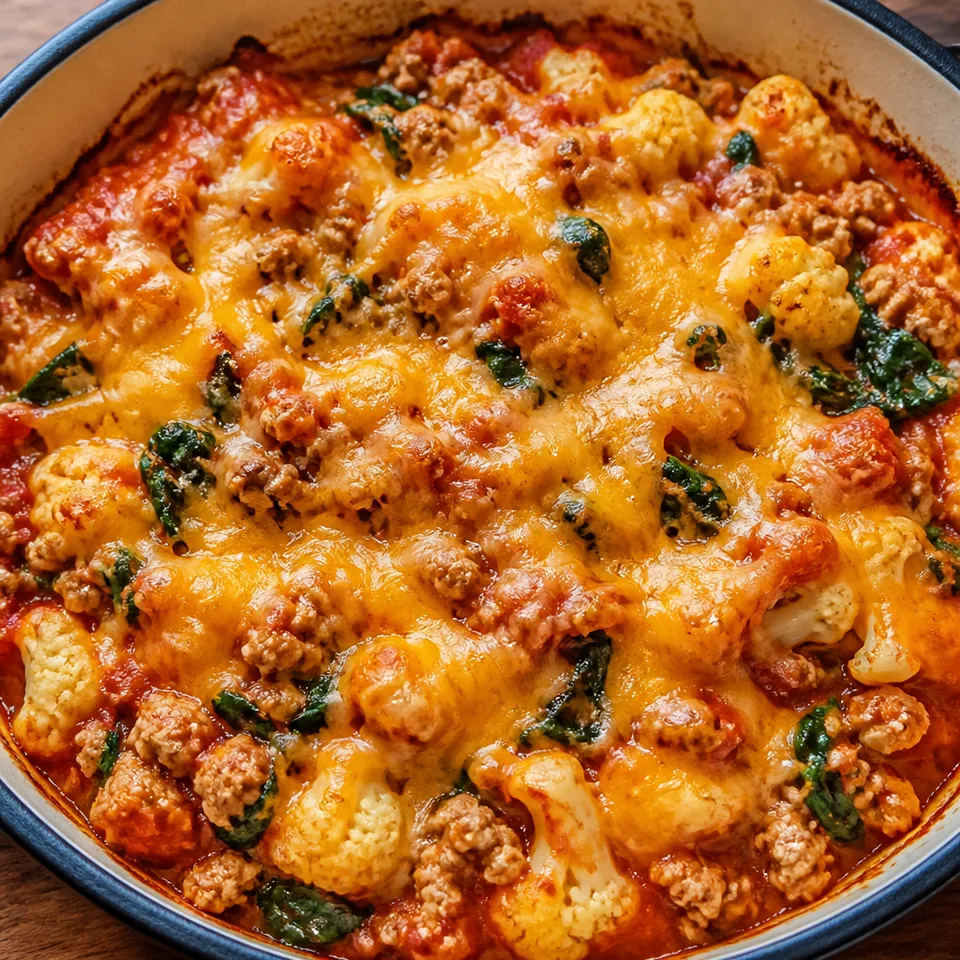 Turkey Cauliflower Baked Ziti — serving inspiration