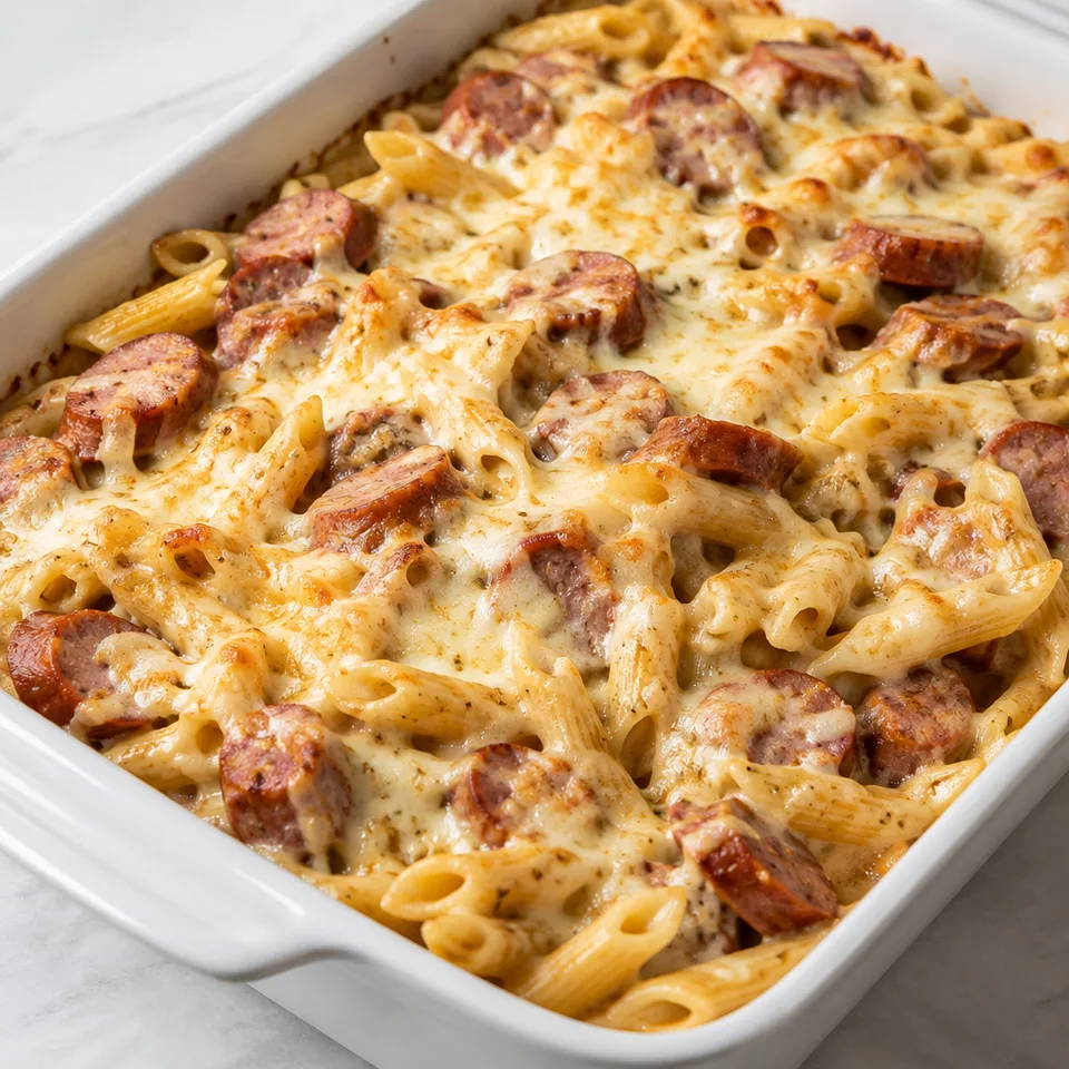 Turkey Kielbasa Pasta Bake — serving inspiration