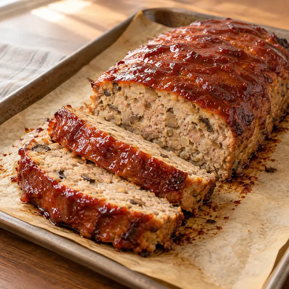 Turkey Mushroom Meatloaf — serving inspiration