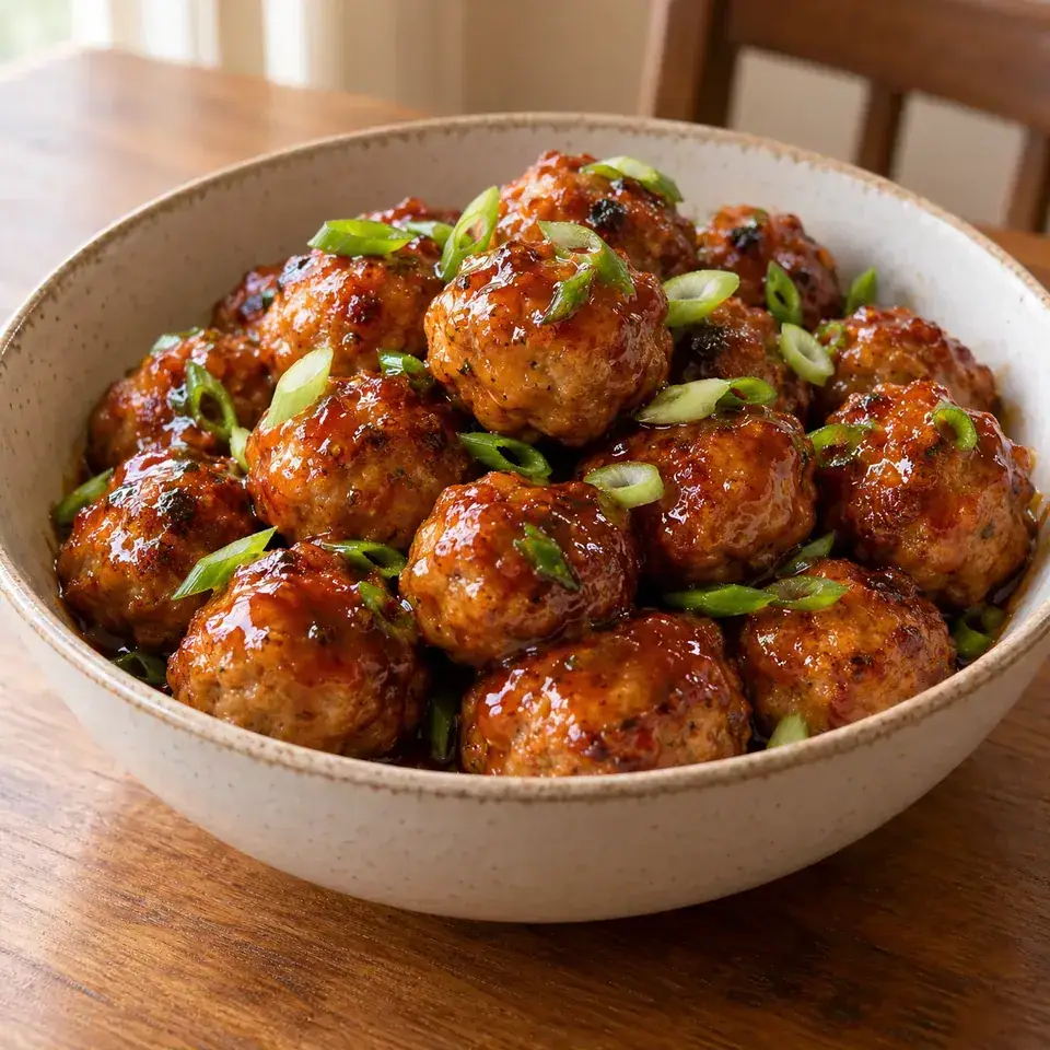 Turkey Sriracha Meatballs — serving inspiration