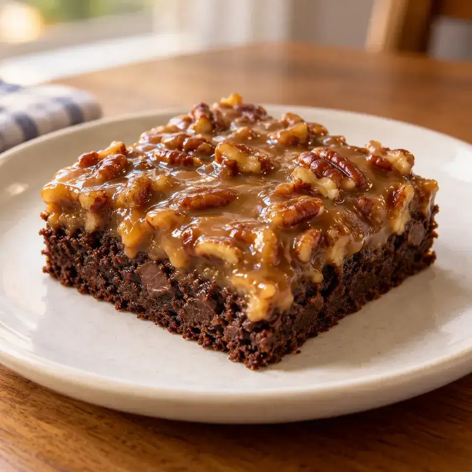 Turtle Brownies — serving inspiration