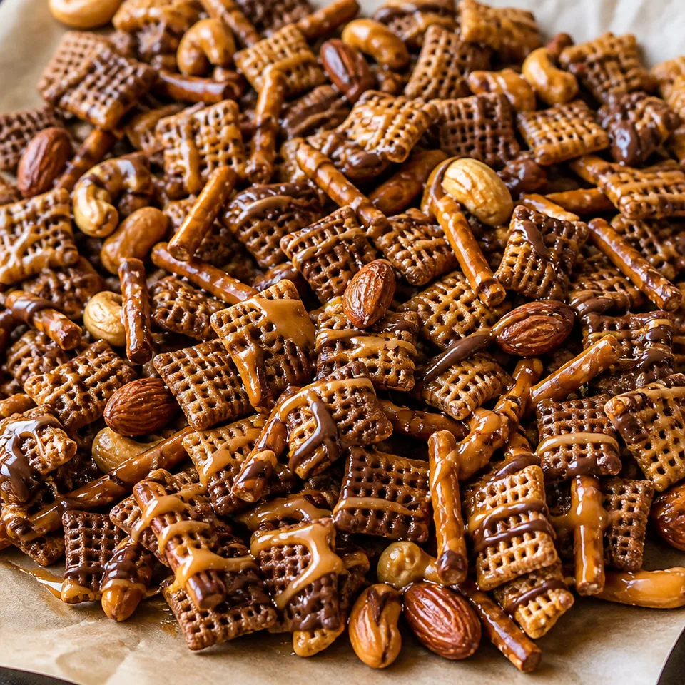 Turtle Chex Party Mix — serving inspiration