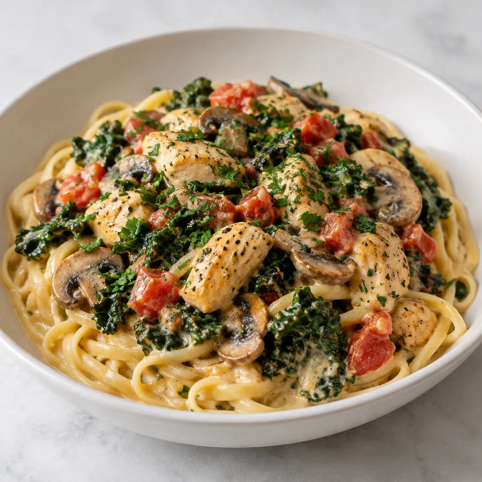 Tuscan Chicken Pasta — serving inspiration