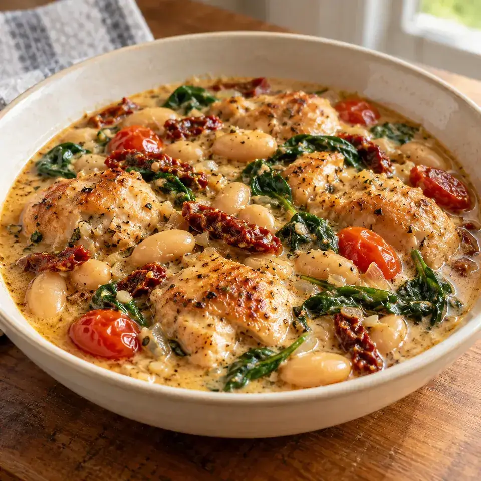 Tuscan Chicken Stew — serving inspiration