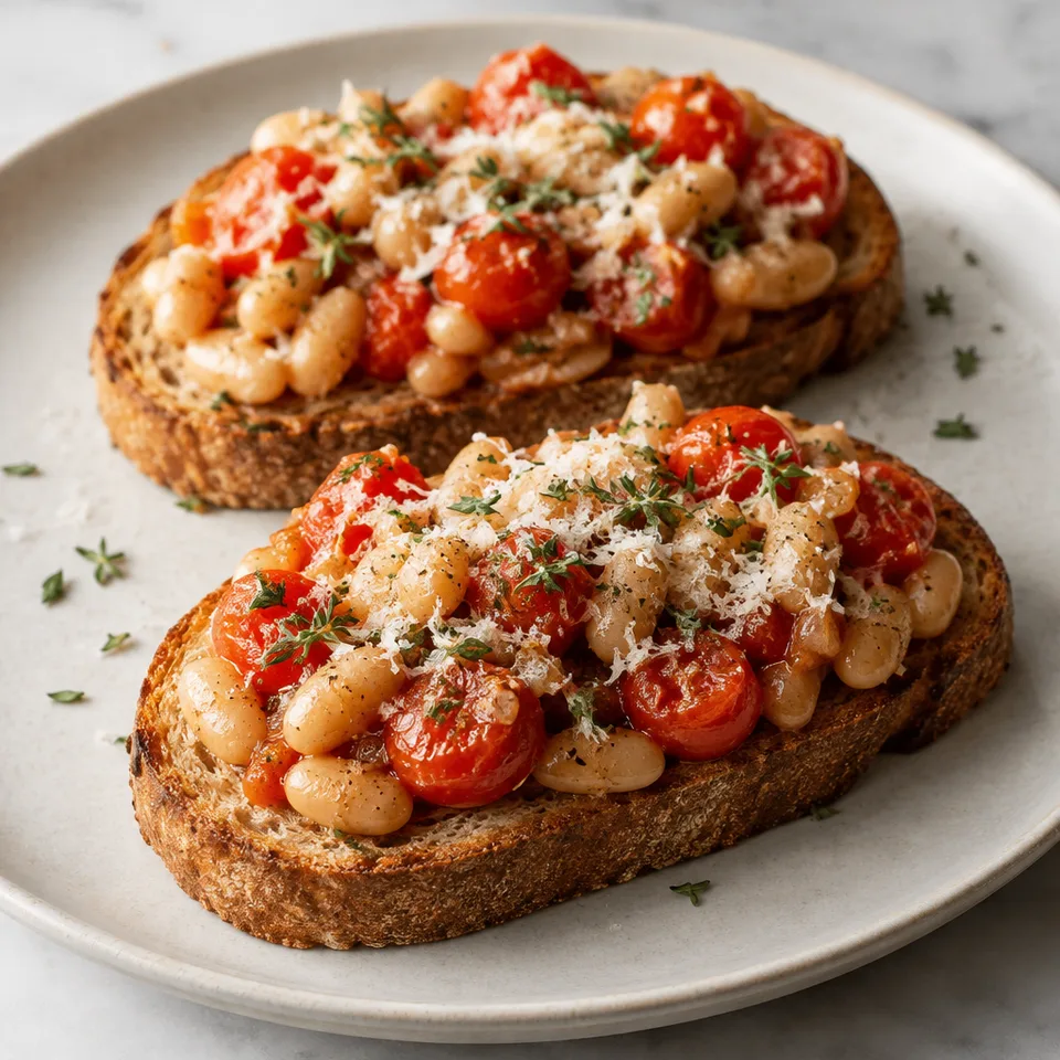 Tuscan White Bean Tomato Toasts — serving inspiration