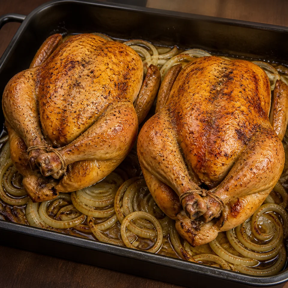 Two Whole Roasted Chickens + Chicken Gravy — serving inspiration