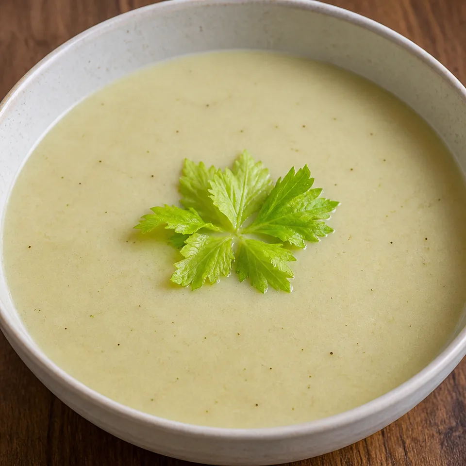Vegan Cream of Celery Soup — serving inspiration