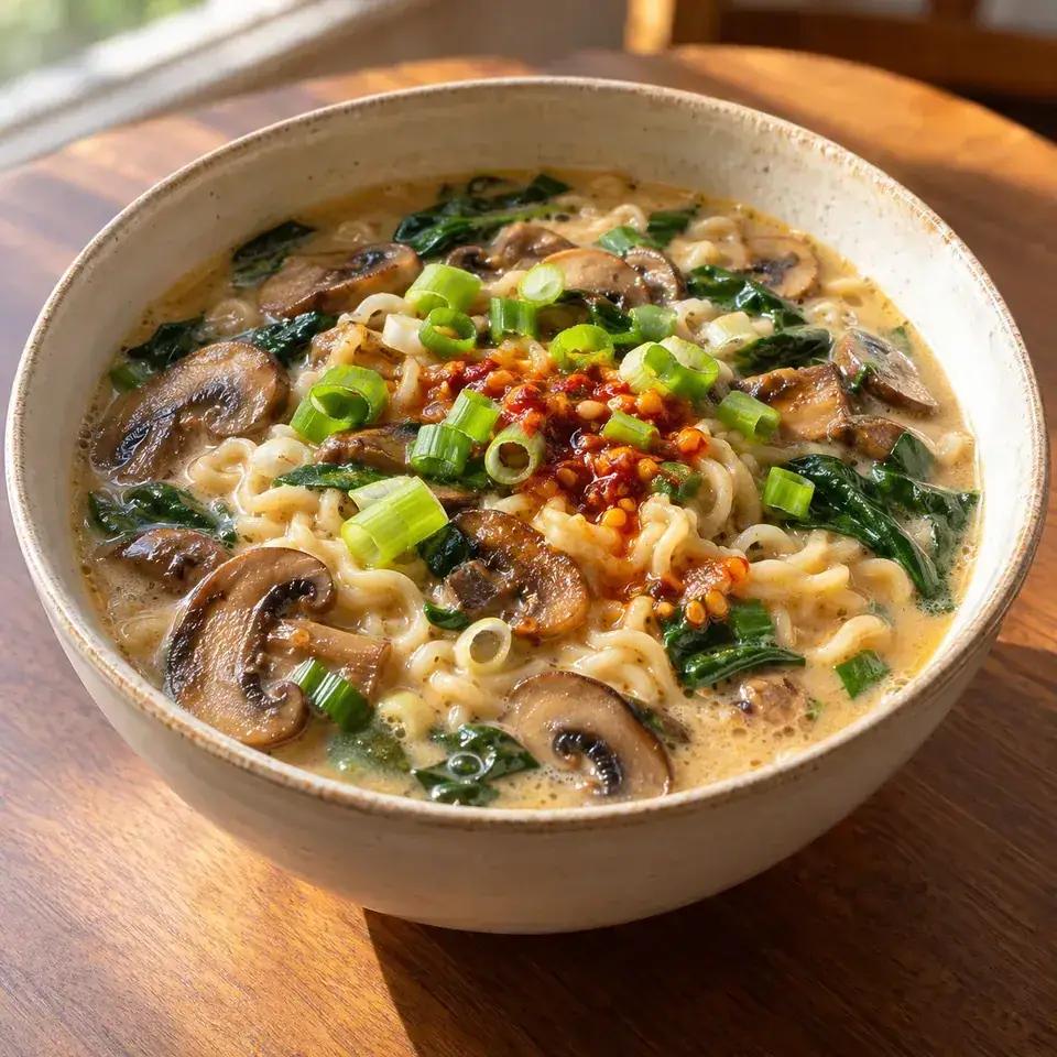 Vegan Creamy Mushroom Ramen — serving inspiration