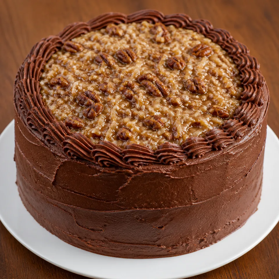 Vegan German Chocolate Cake — serving inspiration