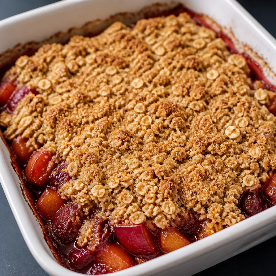 Vegan Plum Crumble (With Oats) — serving inspiration