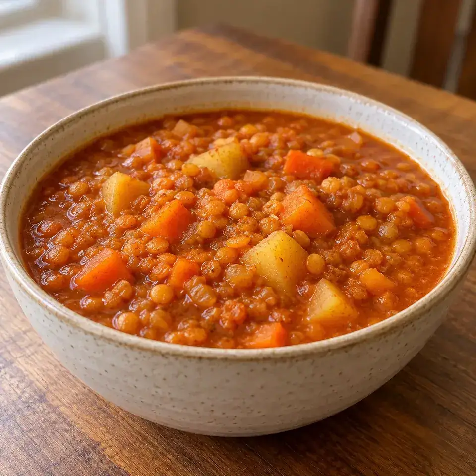 Vegan Red Lentil Stew — serving inspiration