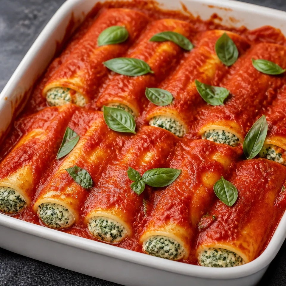 Vegan Spinach & Ricotta Cannelloni — serving inspiration