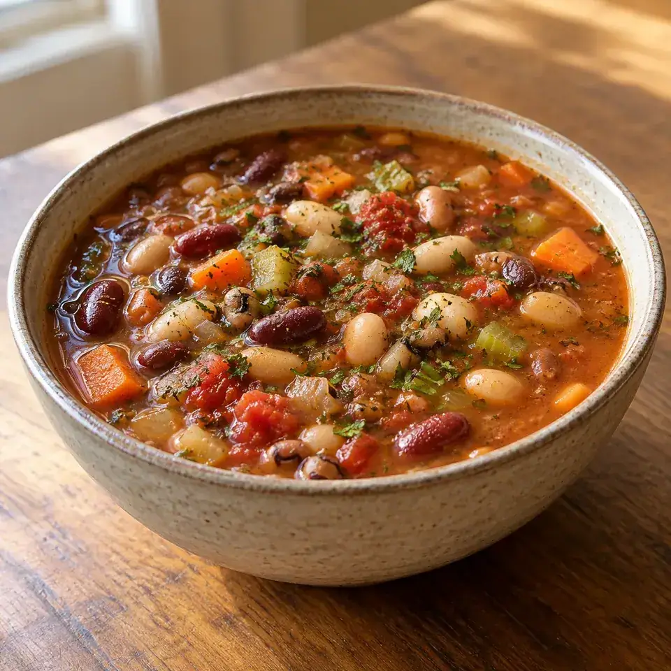Vegetarian 15 Bean Soup — serving inspiration